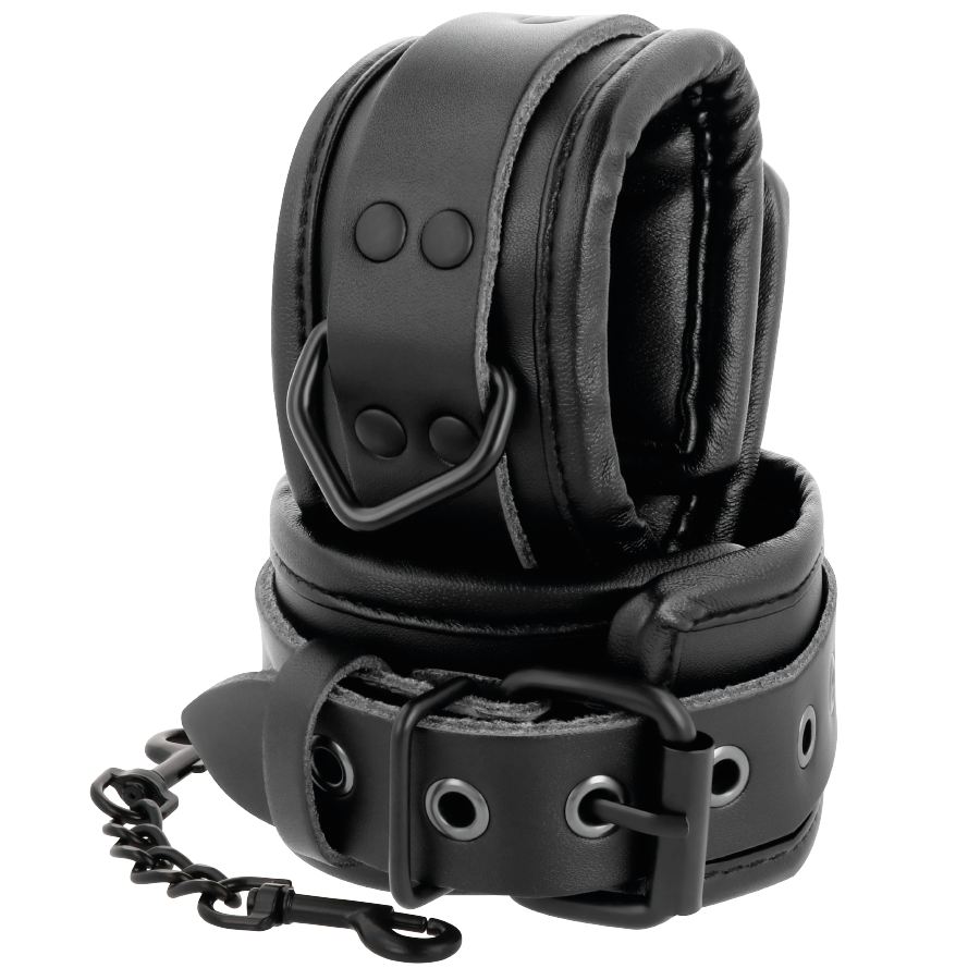 DARKNESS - MENOTTES ET COLLIER EN CUIR NOIR – Image 3
