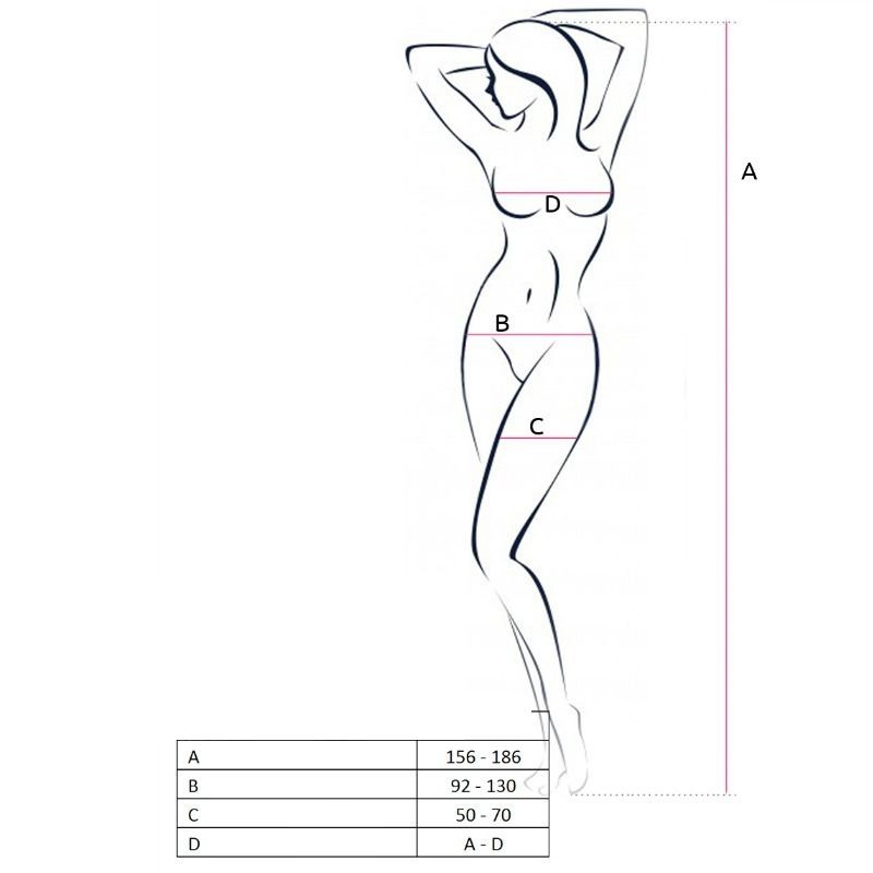 PASSION - FEMME BS053 BODYSTOCKING ROUGE TAILLE UNIQUE – Image 2