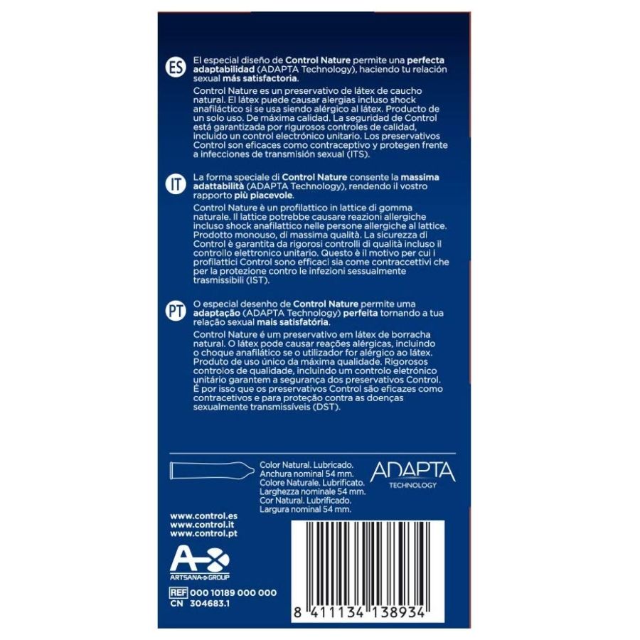 CONTROL - ADAPTA NATURE CONDOMS 24 UNITS – Image 2