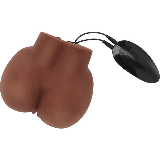ACT - MASTURBATEUR RÉALISTE BIG ASS AVEC VIBRATEUR MARRON – Image 3