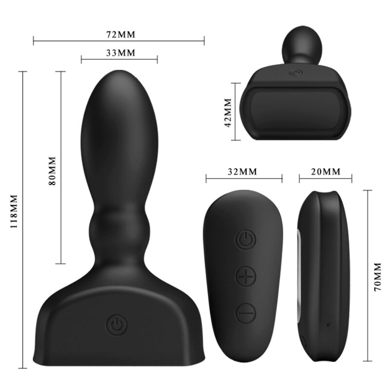 MR PLAY - TÉLÉCOMMANDE DE PLUG ANAL GONFLABLE NOIR – Image 5