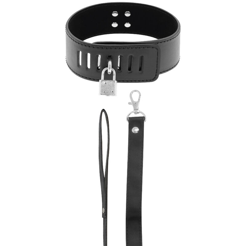 DARKNESS - COLLIER BDSM AVEC SERRURE NOIRE – Image 2