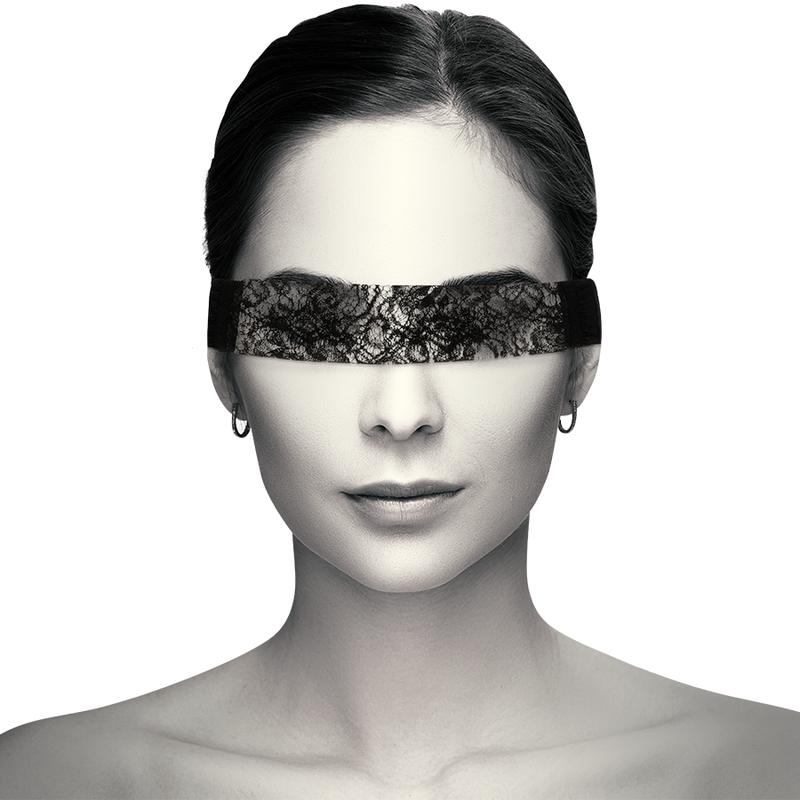 COQUETTE CHIC DESIRE - MASQUE EN DENTELLE NOIRE AVEC RUBAN – Image 2