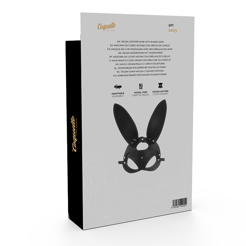 COQUETTE CHIC DESIRE - MASQUE EN CUIR VEGAN AVEC OREILLES DE LAPIN – Image 6
