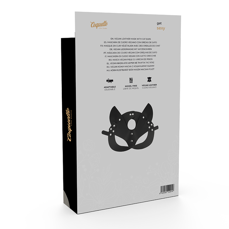 COQUETTE CHIC DESIRE - MASQUE EN CUIR VEGAN AVEC OREILLES DE CHAT – Image 6