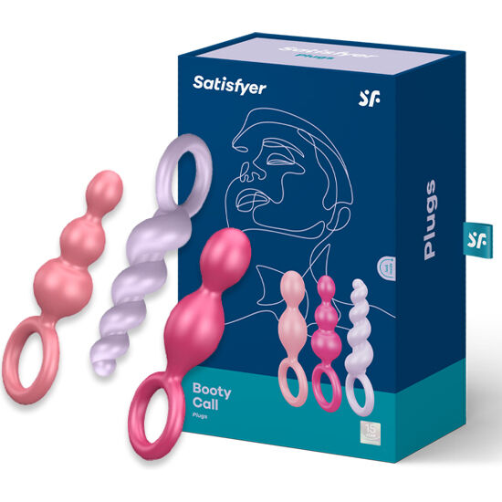 SATISFYER - JEU DE PLUGS ANAL 3 PCS TRICOLORE – Image 2