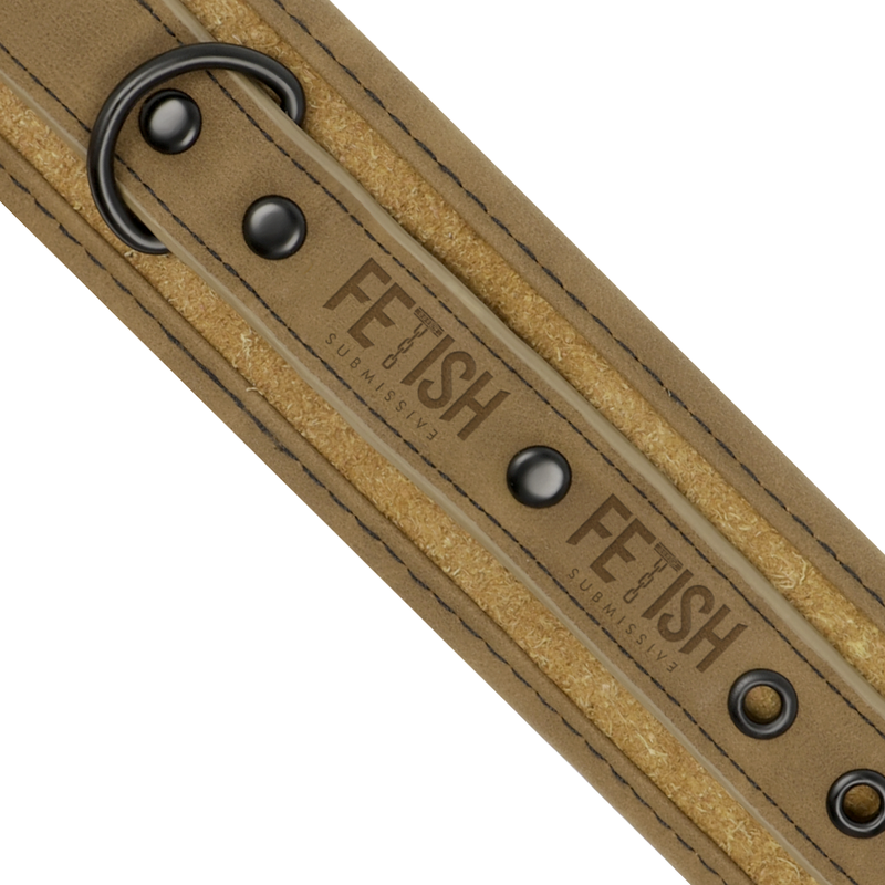 FETISH SUBMISSIVE ORIGIN - MENOTTES EN CUIR VEGAN AVEC DOUBLURE EN NÉOPRÈNE – Image 4