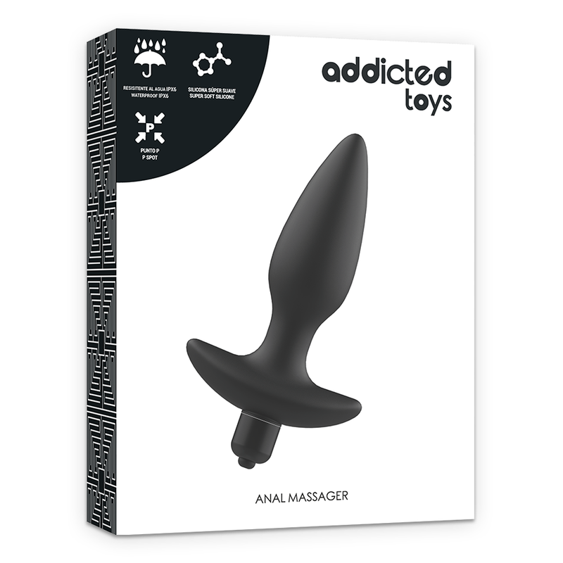 ADDICTED TOYS - MASSAGER PLUG ANAL AVEC VIBRATION NOIR – Image 6